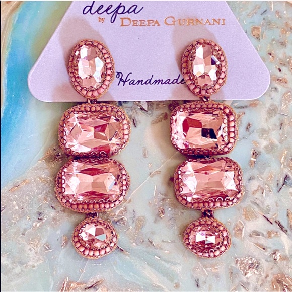 🌺🎉HP🎉🌺 NWT Deepa Gurnani Beaded Crystal Chandeliers - Picture 12 of 15